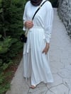Üçlü Rahat Abaya Takım Ekru