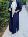 Üçlü Rahat Abaya Takım Lacivert
