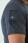 İSSİ 404 Patchli Dry Touch Tshirt Antrasit