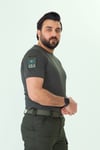 İSSİ 404 Patchli Dry Touch Tshirt Haki