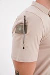 Polo Yaka Taktik Tshirt Bej