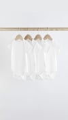 Next 4'lü Bebek Kısa Kollu Bodysuits Beyaz