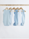 Next 5'li Bebek Yeleği Bodysuits Beyaz Mavi