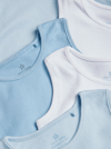 Next 5'li Bebek Yeleği Bodysuits Beyaz Mavi