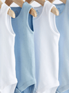 Next 5'li Bebek Yeleği Bodysuits Beyaz Mavi