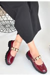 Bordo Rugan Oxford Ayakkabı