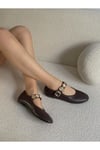 Kahve Cilt (Elixir) Toka Detay Kadın Babet