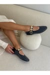 Siyah Cilt (Elixir) Toka Detay Kadın Babet