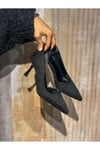 Siyah Süet (Flat) Topuklu Kadın Stiletto