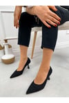 Siyah Tüvit (Simple) Kadın Stiletto