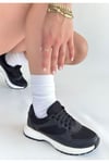 Slar Siyah Cilt Bağcıklı Spor Ayakkabı