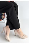 Ulba Bej Cilt Stiletto Ayakkabı