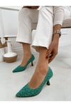 Yeşil Tüvit (Simple) Kadın Stiletto