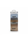 Bebek Çorabı 6’lı Set – Bear Yazılı, Doğal Tonlar