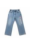 Kız Çocuk 3'lü Triko & Denim Takım