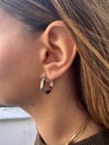 14K Çelik Geometrik Halka Küpe – Gold & Gri Renk Seçenekli