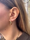 14K Çelik Geometrik Halka Küpe – Gold & Gri Renk Seçenekli