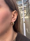 14K Çelik Geometrik Halka Küpe – Gold & Gri Renk Seçenekli