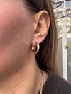 14K Çelik Geometrik Halka Küpe – Gold & Gri Renk Seçenekli