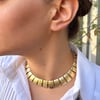 14K Çelik Geometrik Plaka Kolye – 42+5 cm Ayarlanabilir