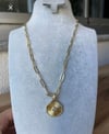14K Çelik Gold Madalyon Kolye – 50 cm Zincir –