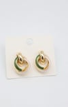 14K Gold Renk Çelik Çok Halkalı Modern Küpe – Şık & Zamansız Tasarım (25 mm)