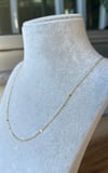 14K Gold Renk Pul Detaylı Minimal Çelik Kolye – 45 cm Kararmaz Zarif Zincir Kolye
