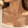 14K Gold Renk Top Zincir Çelik Kolye – 60 cm Kararmaz Paslanmaz Çelik Kolye