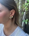 14K Gold Tone 3'lü Çelik Küpe Seti | Taşlı ve Halka Modeller – Günlük & Özel Gün