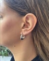 14K Gold Tone Çelik Taşlı Halka Küpe 2'li (17 mm) – Şık Kadın Modeli, Hediye Paketli