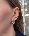 14K Gold Tone Çelik Taşlı Halka Küpe 2'li (17 mm) – Şık Kadın Modeli, Hediye Paketli