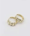 14K Gold Tone Çelik Taşlı Halka Küpe 2'li (17 mm) – Şık Kadın Modeli, Hediye Paketli