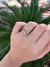 14K Gold Tone Zirkon Taşlı Ayarlanabilir Açık Tasarım Yüzük