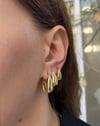 3'lü 14k Altın Renk Kararmaz Çelik Damla Küpe Seti – Modern Tasarım