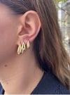 3'lü 14k Altın Renk Kararmaz Çelik Damla Küpe Seti – Modern Tasarım