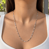 45 cm Çelik İnce Zincir Kolye – Silver | Paslanmaz Çelik Minimal Tasarım