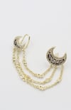 Ay Işığı Zincirli Earcuff