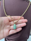 Gold Nazar Damla Kolye – 60 CM