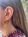 Gold Renk Güneş Işığı Formlu Modern Kadın Küpe