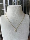 Işıltılı Kalp Gold Çelik Kolye