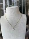 Işıltılı Kalp Gold Çelik Kolye
