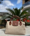 Kadın Mini Hasır Çanta – El ve Omuz Askılı Şık Model (21*17 cm)