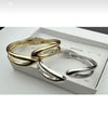 Kıvrımlı Tasarım Çelik Kol Manşeti Bileklik – Gold & Silver Renk Seçenekli