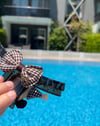 Peluş Ayıcık ve Örgü Çiçek Detaylı Büyük Boy Mandal Saç Tokası