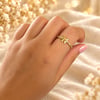 Xuping Gold Yıldız Figürlü Taşlı Çelik Yüzük – 8-9 Numara Seçenekli