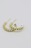 Yıldız Detaylı Gold Çelik Küpe 22mm 
