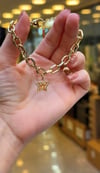 Yıldız Figürlü 14K Gold Tone Çelik Bileklik (Ayarlanabilir)