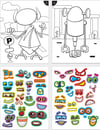 LİNO FUNNY FACES STİCKERLI BOYAMA KİTABI ROBOTLAR