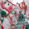 Meri Meri - 3 Festive Honeycomb Garlands - Festival Petekli Asılan Süsler - 3'lü