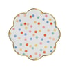 Meri Meri - Colourful Pattern Side Plates - Renkli Desenler Tabaklar - 8'li